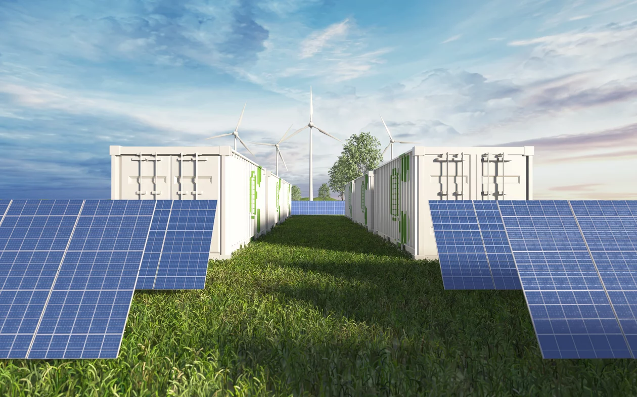 Batteriespeicher und Photovoltaikanlage in einer Co-Location mit erneuerbaren Energien